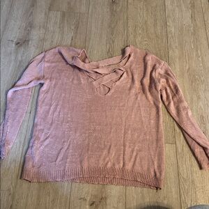 Forever 21 Dusty Pink Crew Neck Sweater